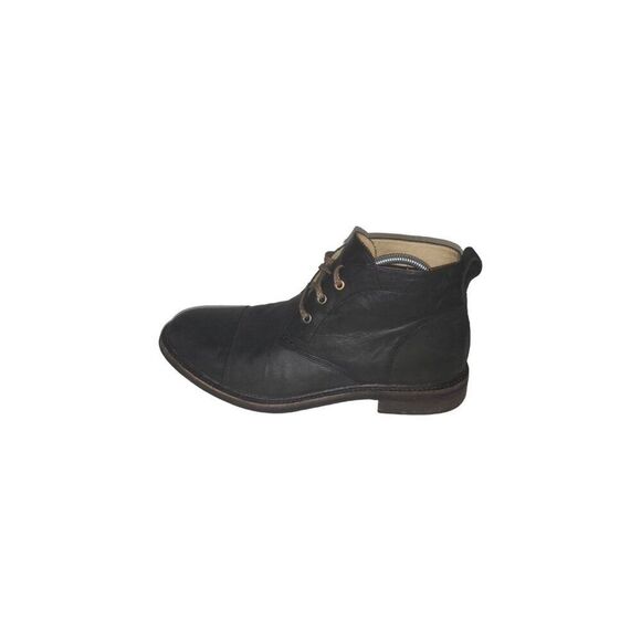 UGG Leighton Chukka Boots Men Sz‎ 12 Black Leather Lace Up Mid calf - Picture 1 of 8